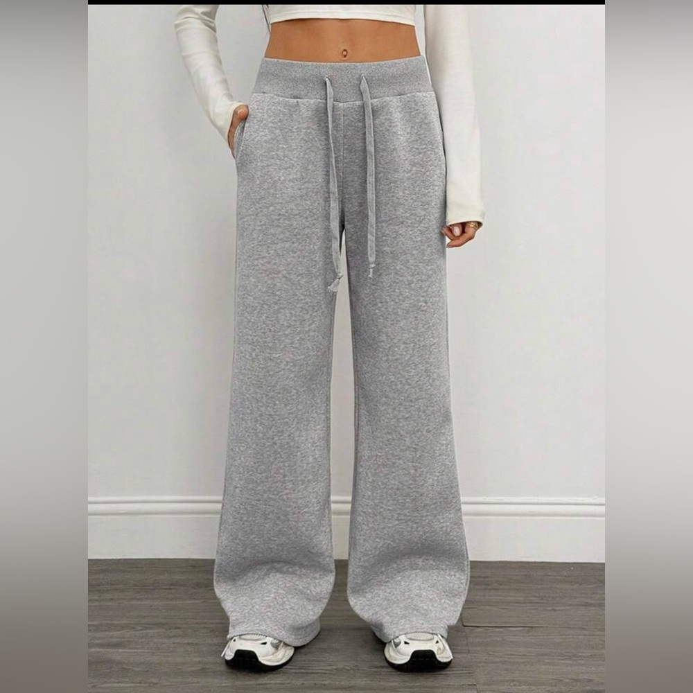SHEIN Sweatpants (2) Navy Blue & Heather Gray Medium Tall High Waist